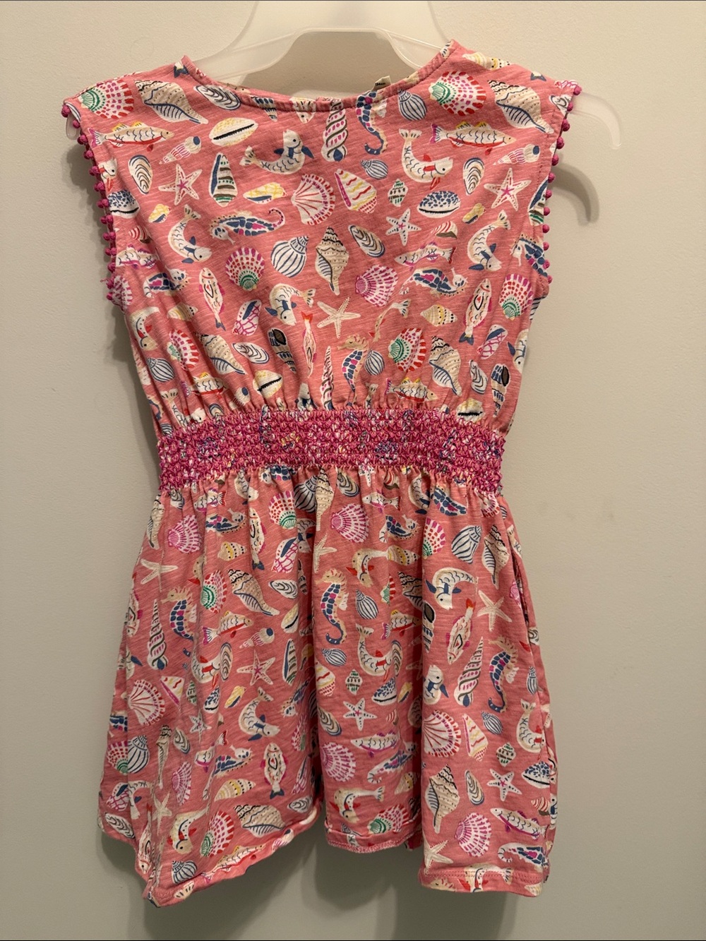 Mini Boden Pink Seashell & Nautical Print Dress